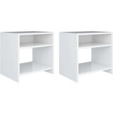  Nočne omarice 2 kosa visok sijaj bele 40x30x40 cm iverna plošča, (20733617) | Shoptok.si