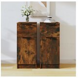  Komode 2 kom boja dimljenog hrasta 30x30x70cm konstruirano drvo | shoptok.hr