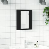  LED kupaonski ormarić s ogledalom crni 40x12x45 cm akrilni | shoptok.hr