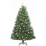 vidaXL Umetno Zložljivo Božično Drevo Zelena 180 cm PVC in kovina | Shoptok.si