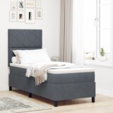 vidaXL Box Spring Krevet s Madracem Tamno Sivi 80x200 cm Baršun | shoptok.hr