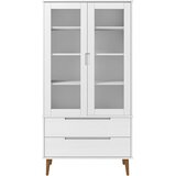  Vitrina MOLDE bijela 90 x 35 x 175 cm od masivne borovine | Eponuda.ba