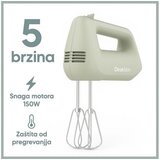 Deaktion električni ručni mikser 150W, 5 brzina, pastelno zelena | Eponuda.com