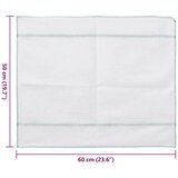 vidaXL Krpe za pod 10 kom bijele sa zelenim prugama 50 x 60 cm | shoptok.hr