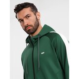 Ombre Unzipped men's hooded sweatshirt with piping - dark green | shoptok.hr