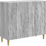 vidaXL Strani šal Siva Sonoma 89 x 34,5 x 80 cm Inženirski les, (5000253242) | Shoptok.si