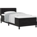 vidaXL Boxspring - Krevet s oprugama i madracem Crni 100x200 cm Baršun Crna | shoptok.hr