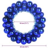 vidaXL Vijenci s božićnim kuglicama 2 pcs Plava 33 x 33 x 7 cm | shoptok.hr