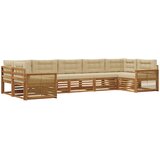  Set vanjskih sofa 7 kom. Prirodna i bež Čvrsto drvo akacije | shoptok.hr