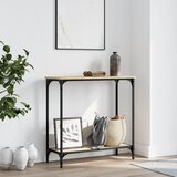 vidaXL Konzolna mizica sonoma hrast 75x30,5x75 cm inženirski les | Shoptok.si
