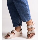 D/CEO Beige slides with fur Adelma | Shoptok.si
