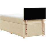  Krevet s oprugama i madracem krem 100 x 200 cm od tkanine | shoptok.hr