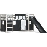  na kat s toboganom i zavjesama bijelo-crni 90 x 200 cm | shoptok.hr