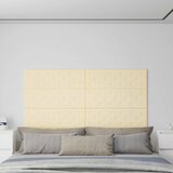  Zidna uzglavlja 12 pcs Krema 90 x 30 cm Lažna koža | shoptok.hr