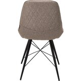 CARRYHOME stol, kovina, tekstil rjava, črna | Shoptok.si