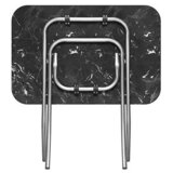 alesta Sklopivi sto 60x100cm crni mermer AL10028CM | Eponuda.com