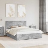  Krevetna konstrukcija s ladicama Betonski sivi 160 x 200 cm | shoptok.hr