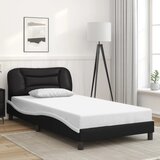  Okvir kreveta s LED-om bez madraca Hvar crno-bijeli 100 x 200 cm | Eponuda.com