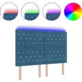  LED vzglavje z LED lučmi Diamantni Temno modra 80 cm Žamet, (5000044036) | Shoptok.si