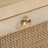  Noćni ormarić 40 x 30 x 50 cm od masivnog drva manga i željeza | shoptok.hr