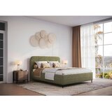MID.YOU OBLAZINJENA POSTELJA 160 cm x 200 cm , les, tekstil, leseni material zelena | Shoptok.si