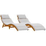  Ležaljka za sunčanje 2 pcs Svijetlo siva Čvrsto drvo akacije | shoptok.hr