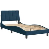  Okvir kreveta s LED-om bez madraca Hanko plavi 90 x 190 cm baršunasti | shoptok.hr