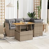 vidaXL 5-dijelni vrtni set sofa s jastucima bež od poliratana | shoptok.hr