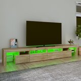 TV ormarić s LED svjetlima boja hrasta sonome 260x36,5x40 cm | Eponuda.com