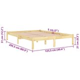  Okvir za krevet od masivne borovine 120 x 200 cm | Eponuda.com