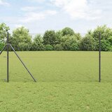 vidaXL varjena žična ograja s 13 palicami siva 1.2x25 m jeklo Cene