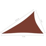 vidaXL jedro protiv sunca od tkanine trokutasto 4 x 5 x 6,4 m terakota | shoptok.hr