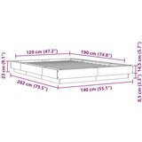 vidaXL Posteljni okvir rjav hrast 120x190 cm inženirski les, (21142617) | Shoptok.si