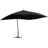 suncobran s drvenim stupom 400 x 300 cm crni