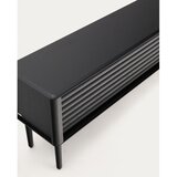 Kave Home Črna TV omarica v hrastovem dekorju 200x57x35 cm Lenon – | Shoptok.si