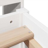 vidaXL Knjižna postelja brez ležišča bela 90x190cm trdna borovina | Shoptok.si