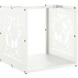 vidaXL stojalo za drva belo 40x40x40 cm hladno valjano jeklo | Shoptok.si