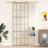  Klizna vrata zlatna 76x205 cm matirano staklo ESG i aluminij | shoptok.hr