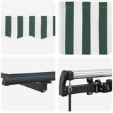  Skrovita tenda Zelena i bijela 400 × 300 cm Poliester i čelik | shoptok.hr