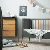 Troll nursery® komoda torsten™ seal grey/teak | shoptok.hr