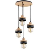  Visilica na sajli LARSO 4xE27/15W/230V crna/bež | Eponuda.com