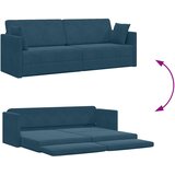  Podni kauč na razvlačenje Plava 213 x 70 x 77 cm Baršun | shoptok.hr