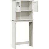 vidaXL Ormar za perilicu rublja s policom s pohranom s vratima Bijela 72.5 x 27 x 161 cm | shoptok.hr