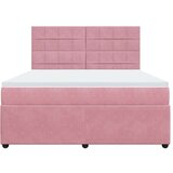 vidaXL Krevet s oprugama i madracem ružičasti 180x200 cm baršunasti | shoptok.hr