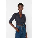 Trendyol Navy Blue Buttoned Blouse | shoptok.hr