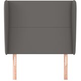  Uzglavlje s ušima sivo 83 x 23 x 118/128 cm od umjetne kože | shoptok.hr