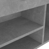  Klupa za cipele s jastukom boja betona 104 x 30 x 49 cm drvena | shoptok.hr