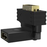 AVIZAR Ženski na moški adapter HDMI, pod kotom / 360° vrtljiv - pozlacen, (21262196) | Shoptok.si