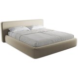 Makamii Bež oblazinjena zakonska postelja s prostorom za shranjevanje z letvenim dnom 180x200 cm Kiana – | Shoptok.si