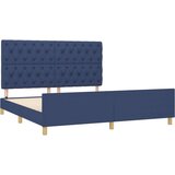  Za krevet s uzglavljem plavi 160 x 200 cm od tkanine | shoptok.hr